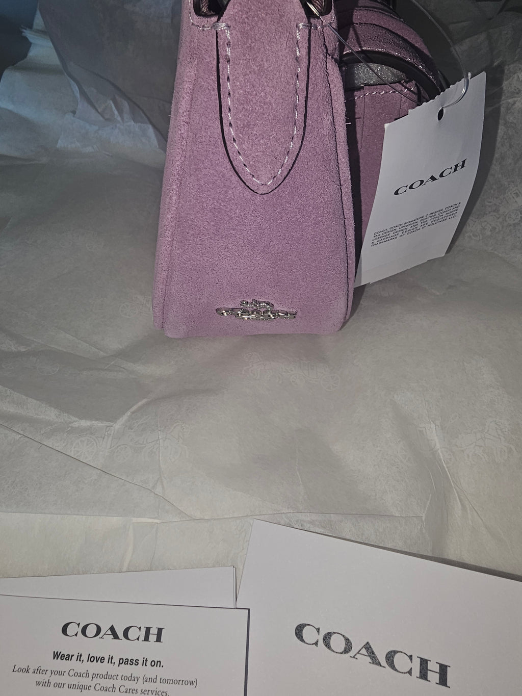 Coach NWT Ashton Violet Suede Shoulder Bag