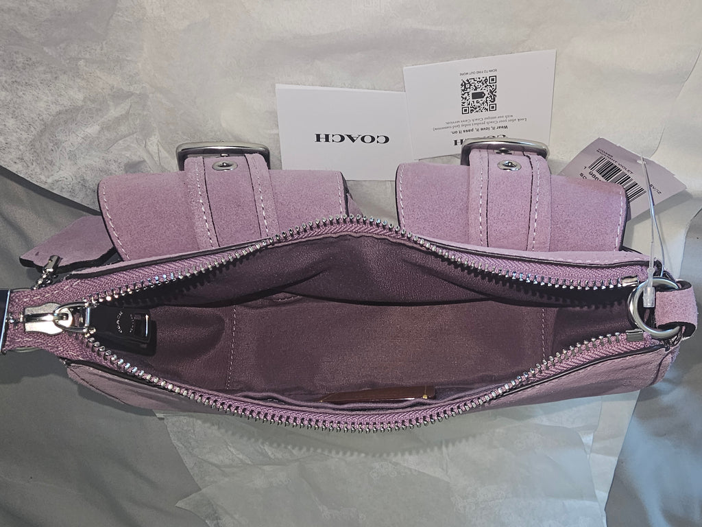 Coach NWT Ashton Violet Suede Shoulder Bag