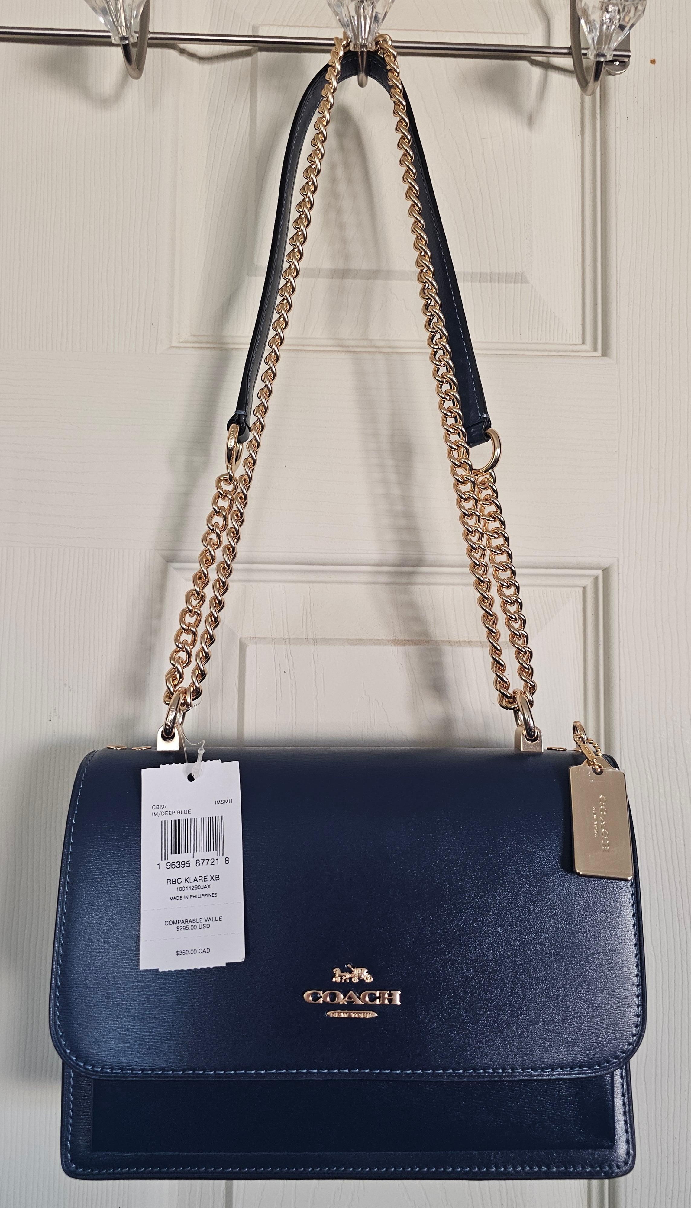 Coach NWT Deep Blue Klare Crossbody