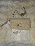 Coach NWT Tabby 19 Crossbody in Beige Shearling