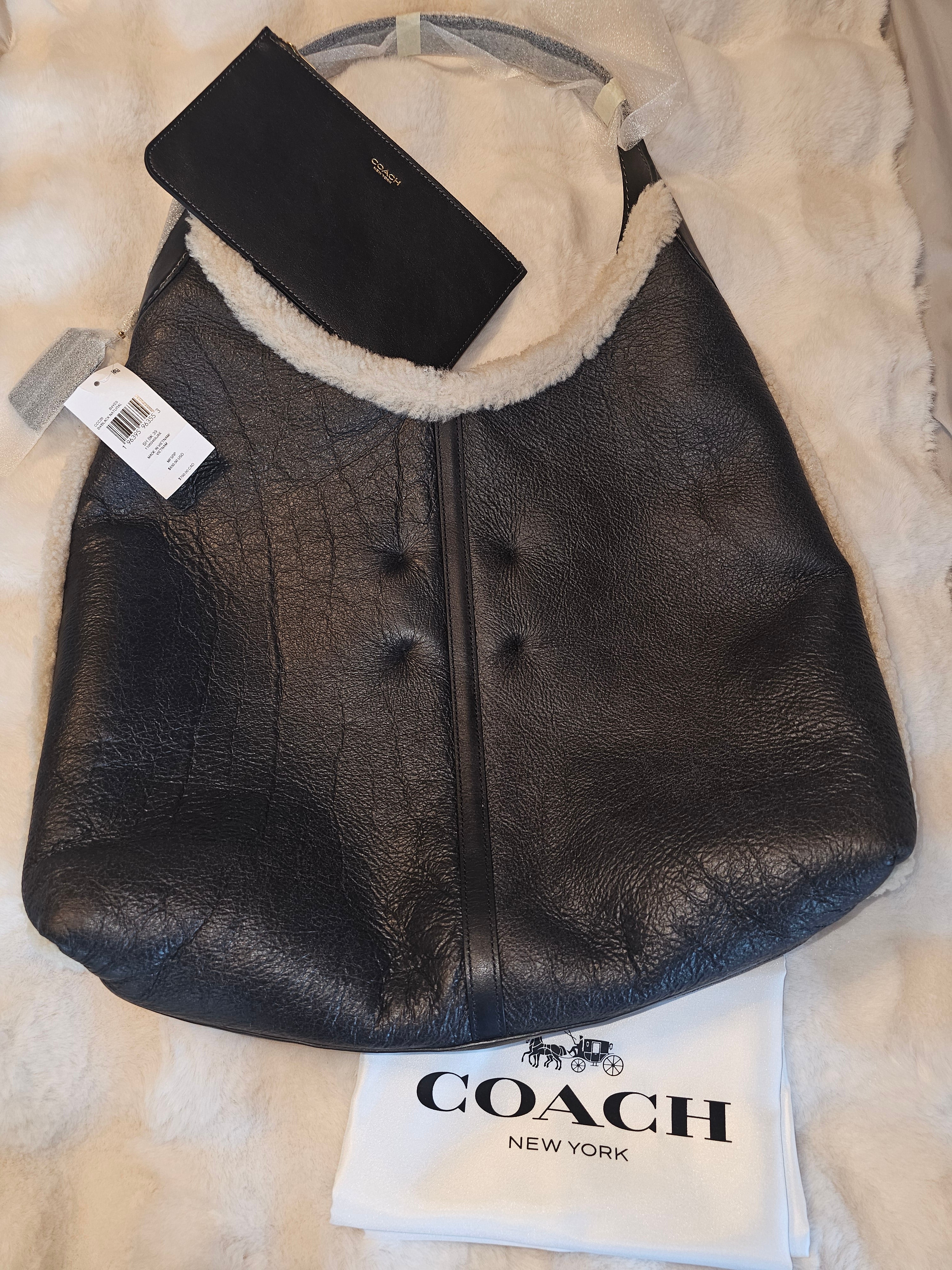 Coach NWT Brooklyn 39 With Shearling and a Wristlet