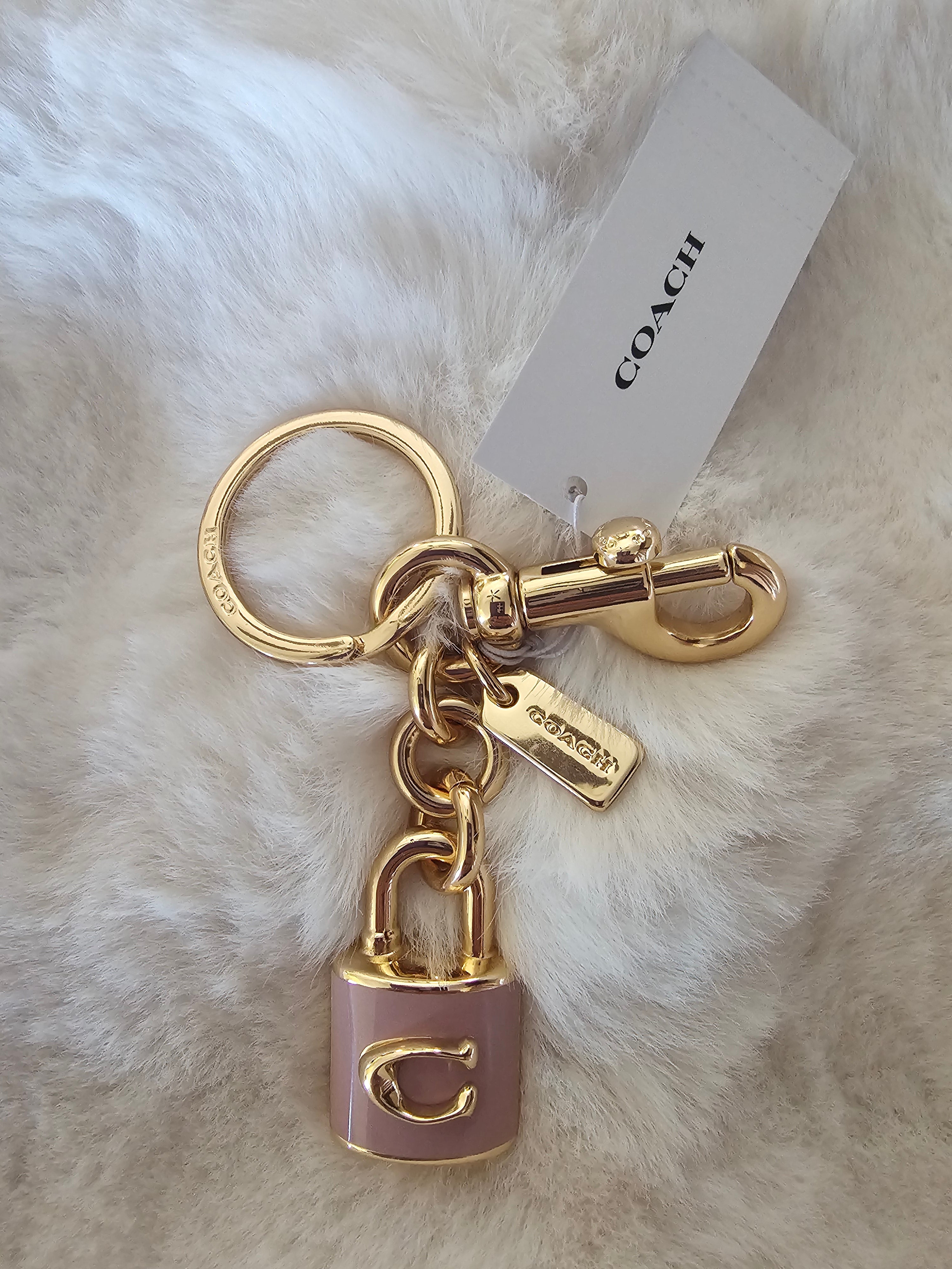 NWT Pink Coach Lock Bag Charm