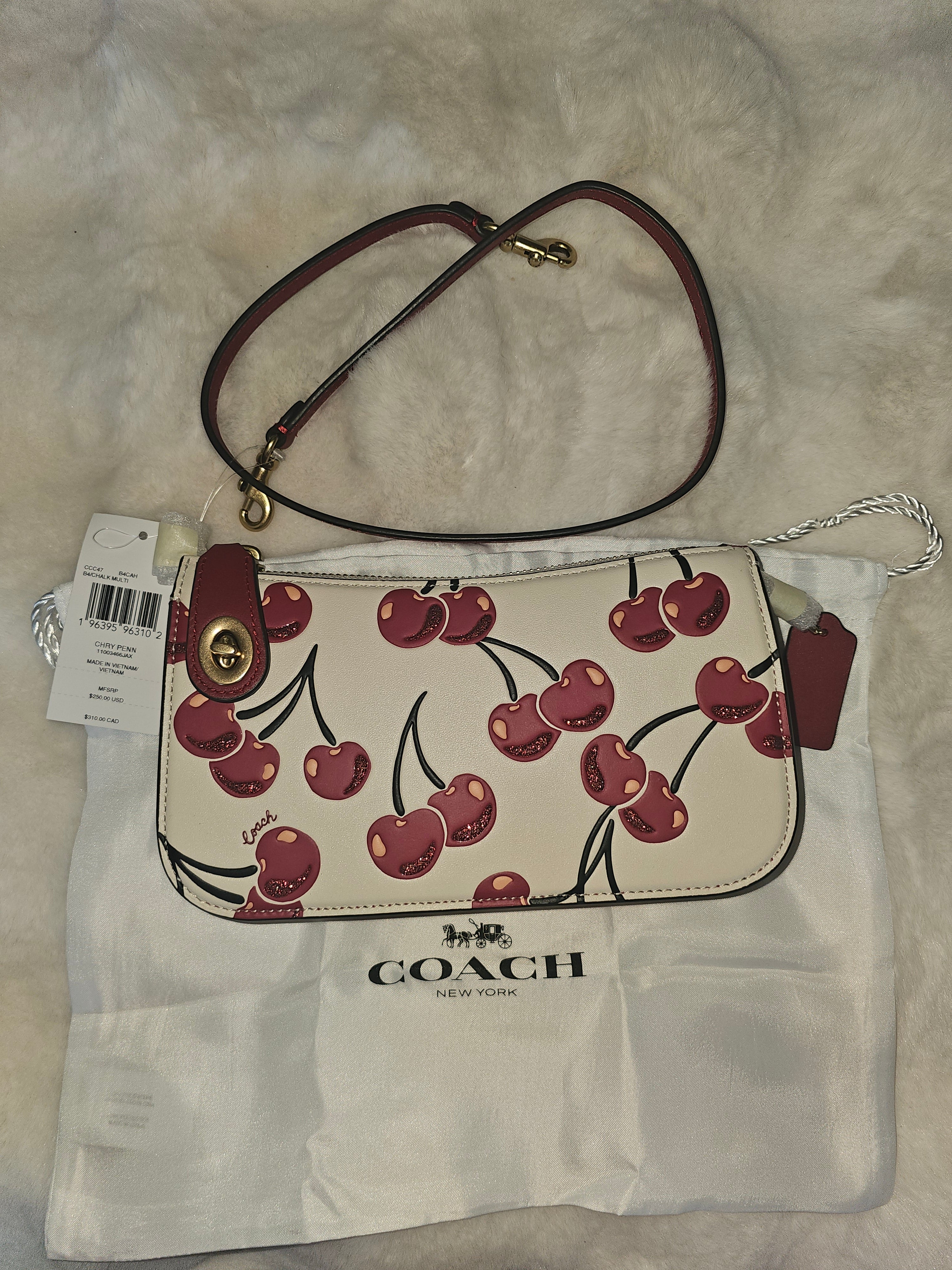 Coach NWT Cherry Print Penn Bag