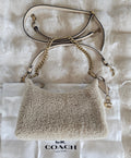Coach NWT Juliet 25 Shoulder Bag in Cream Shearling