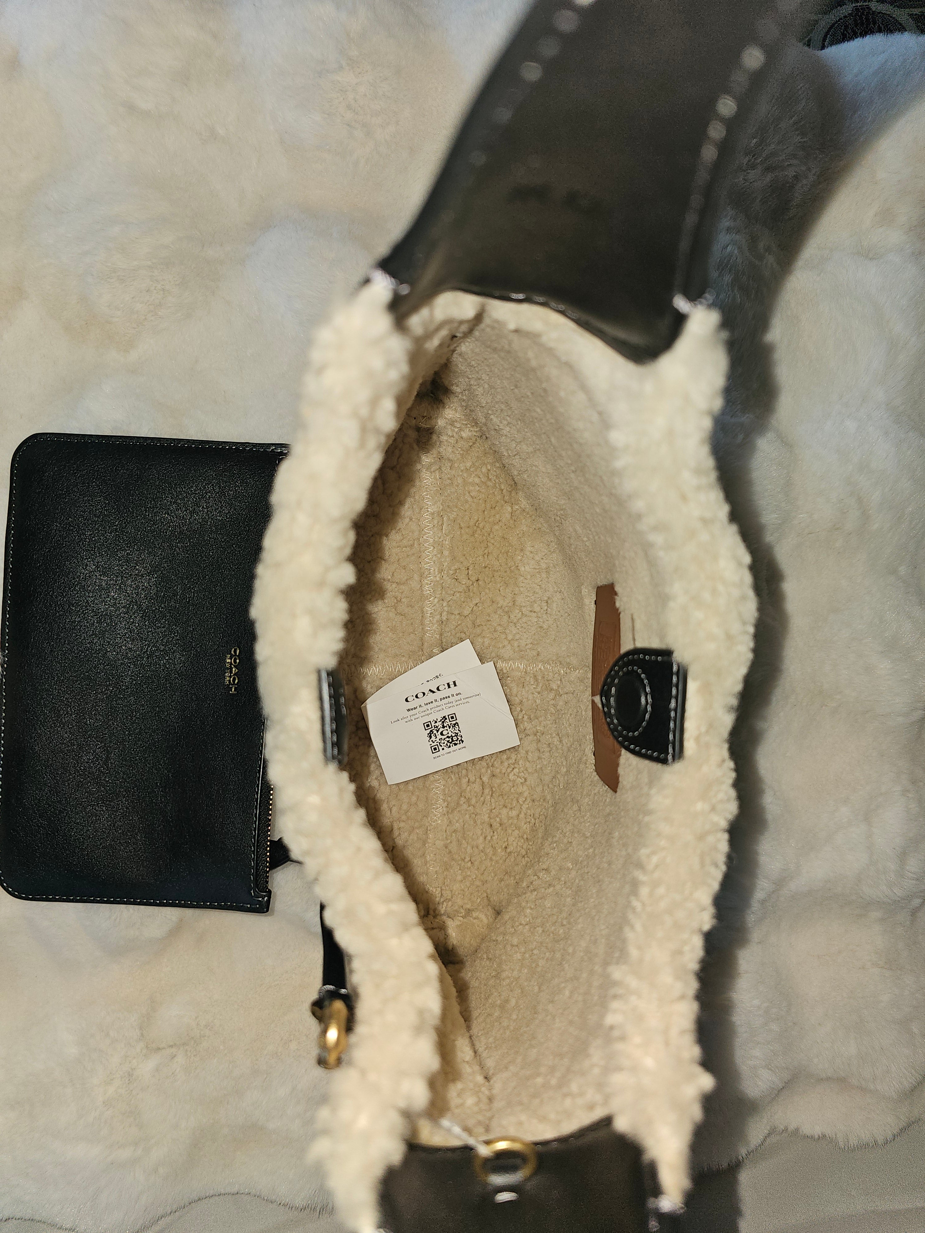 Coach NWT Brooklyn 28 With Shearling and Wristlet