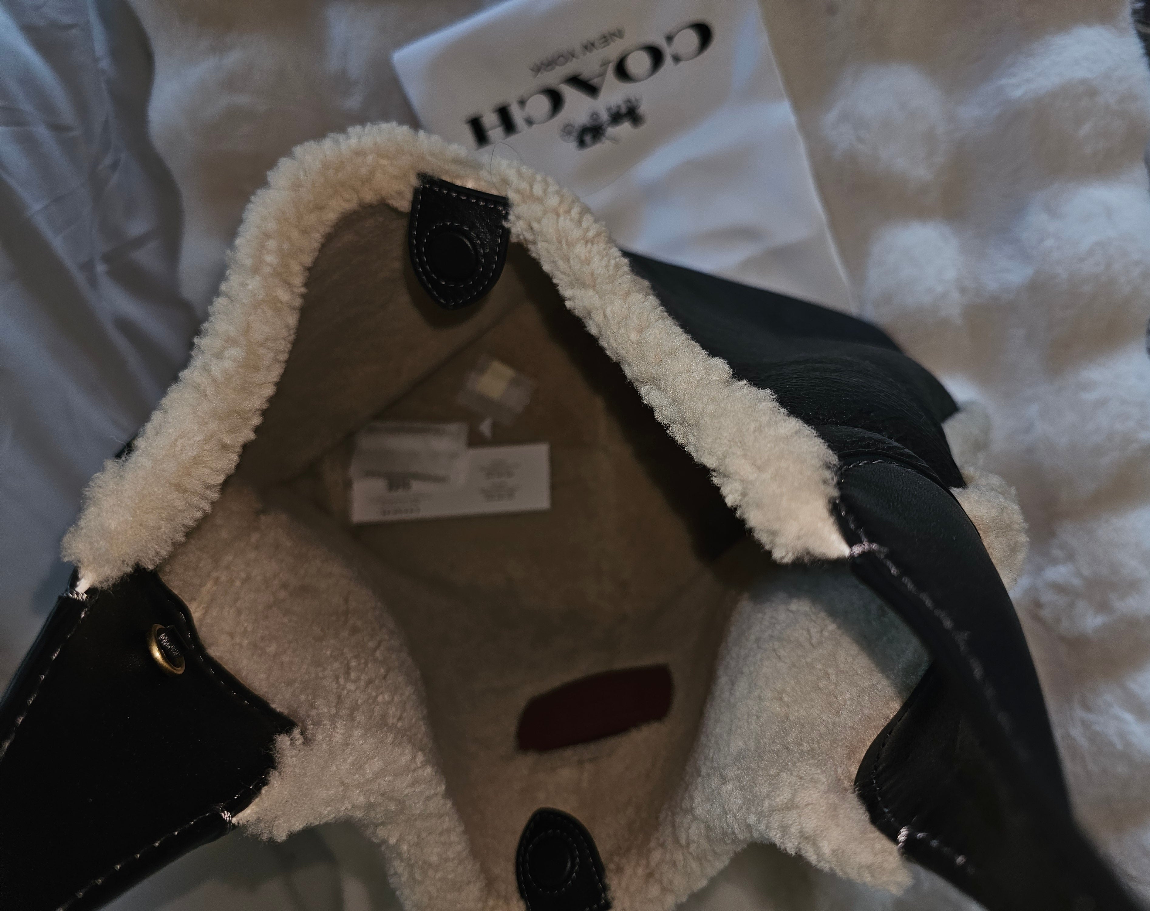 Coach NWT Brooklyn 39 With Shearling and a Wristlet